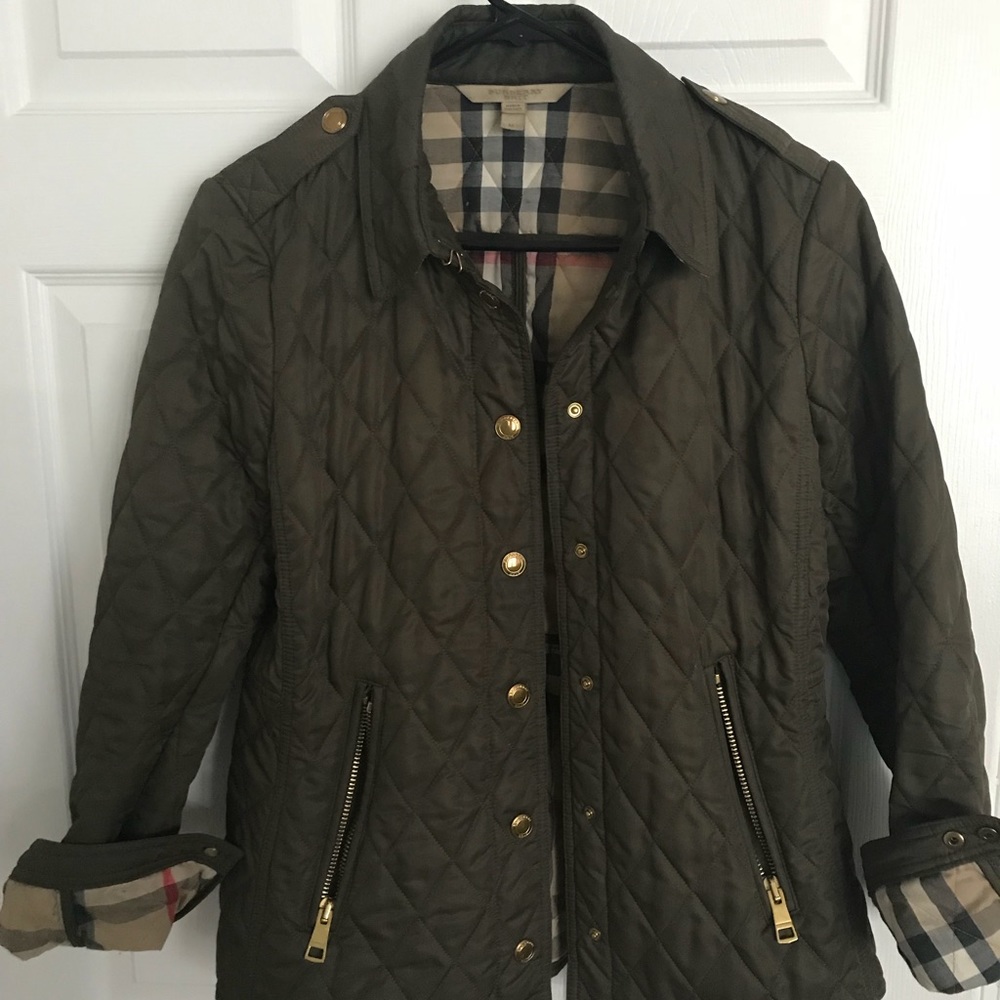 Green Burberry jacket